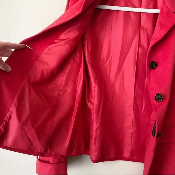 Lafayette 148 | Wool Angora Blazer Jacket Fall Holiday Red Size 10 - Picture 5 of 9